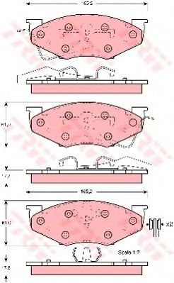 set placute frana,frana disc