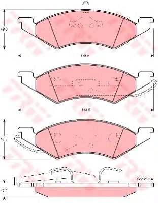 set placute frana,frana disc