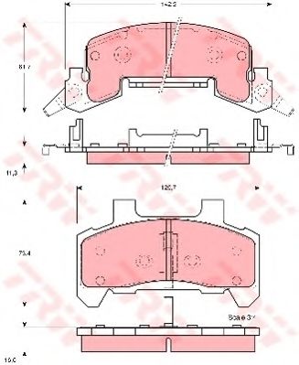 set placute frana,frana disc