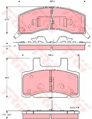 set placute frana,frana disc