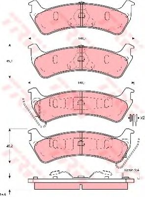 set placute frana,frana disc