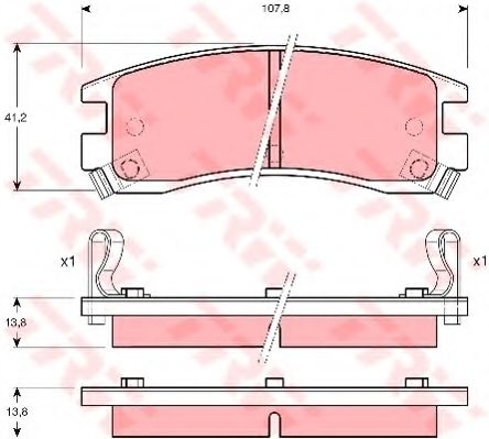 set placute frana,frana disc