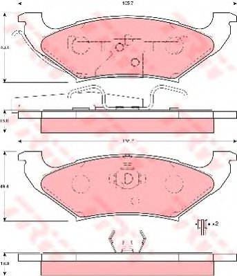 set placute frana,frana disc