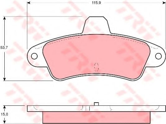 set placute frana,frana disc