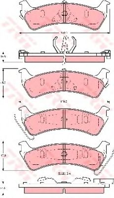 set placute frana,frana disc