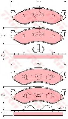 set placute frana,frana disc