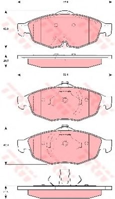 set placute frana,frana disc