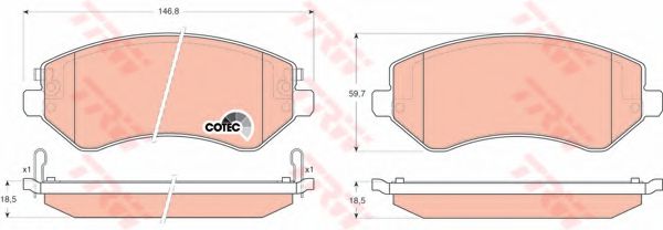 set placute frana,frana disc