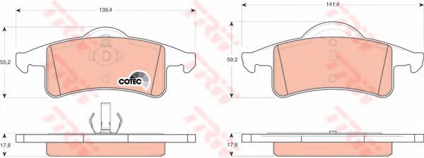 set placute frana,frana disc