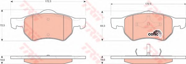 set placute frana,frana disc