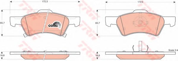 set placute frana,frana disc