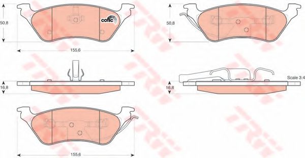 set placute frana,frana disc