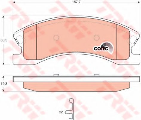 set placute frana,frana disc