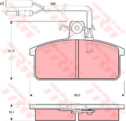 set placute frana,frana disc