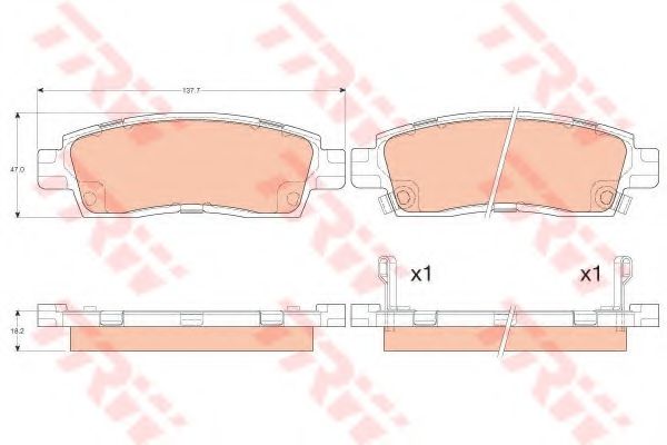 set placute frana,frana disc