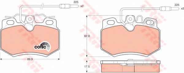 set placute frana,frana disc