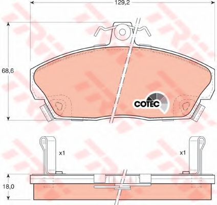 set placute frana,frana disc