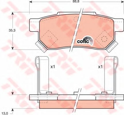 set placute frana,frana disc