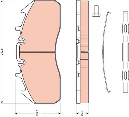 set placute frana,frana disc