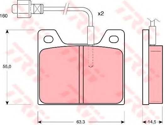 set placute frana,frana disc