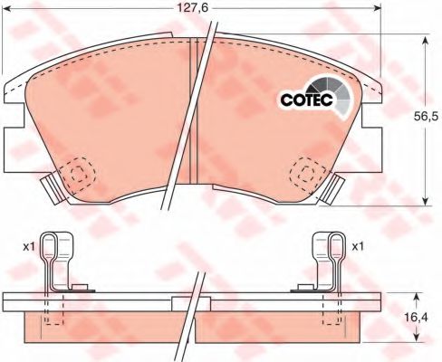 set placute frana,frana disc