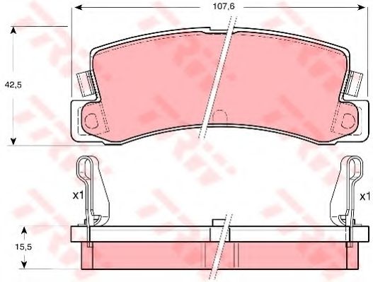 set placute frana,frana disc