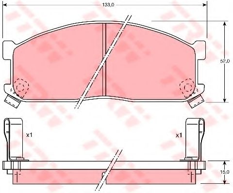 set placute frana,frana disc