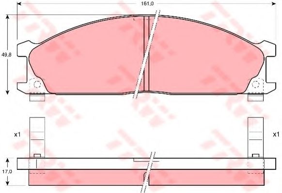 set placute frana,frana disc