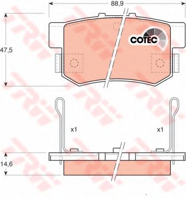 set placute frana,frana disc