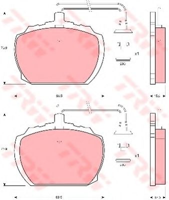 set placute frana,frana disc