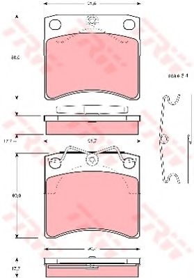 set placute frana,frana disc