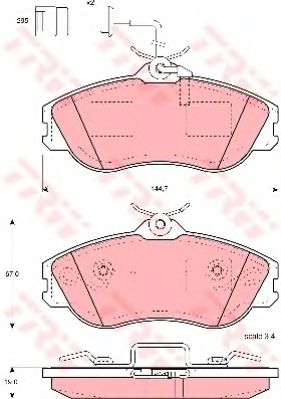 set placute frana,frana disc