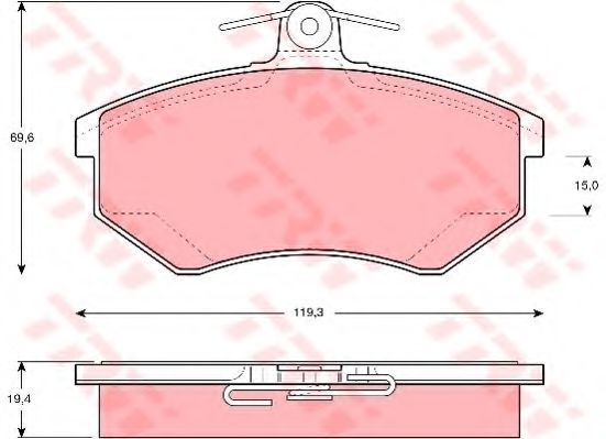 set placute frana,frana disc