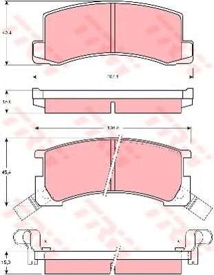 set placute frana,frana disc