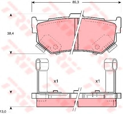 set placute frana,frana disc