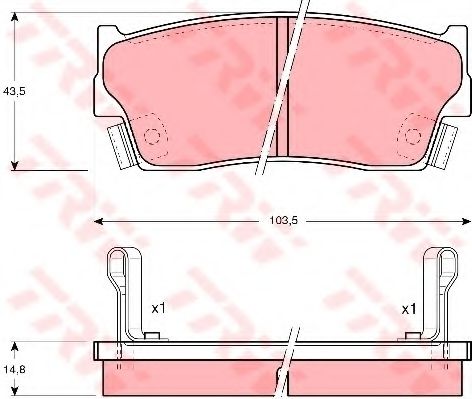 set placute frana,frana disc