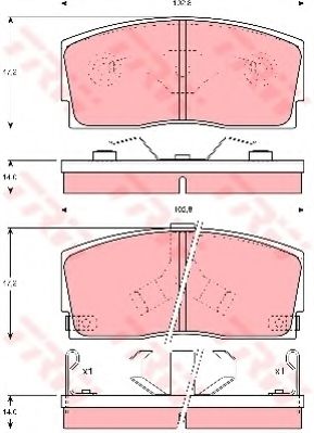 set placute frana,frana disc