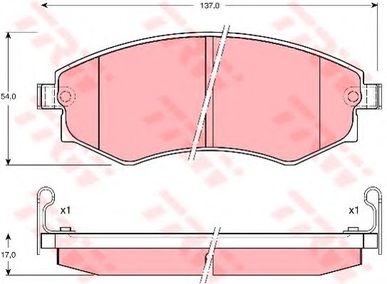 set placute frana,frana disc