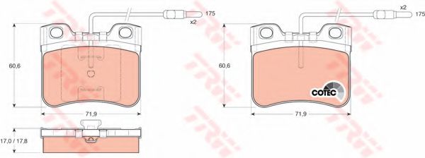 set placute frana,frana disc