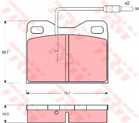 set placute frana,frana disc