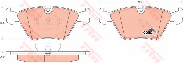 set placute frana,frana disc