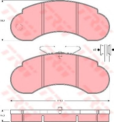 set placute frana,frana disc