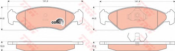 set placute frana,frana disc