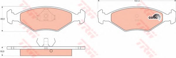 set placute frana,frana disc