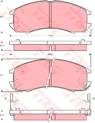 set placute frana,frana disc