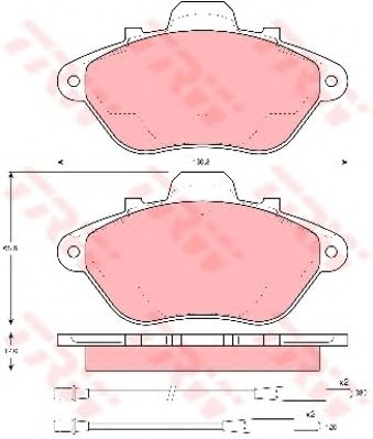 set placute frana,frana disc