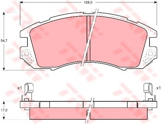 set placute frana,frana disc