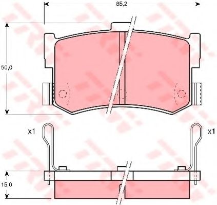 set placute frana,frana disc