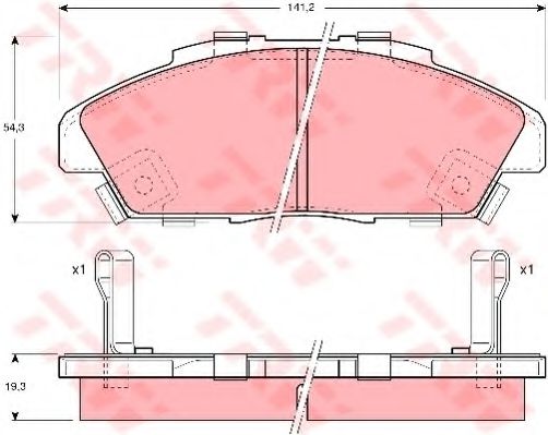 set placute frana,frana disc