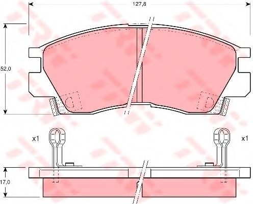 set placute frana,frana disc